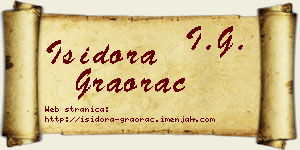 Isidora Graorac vizit kartica
